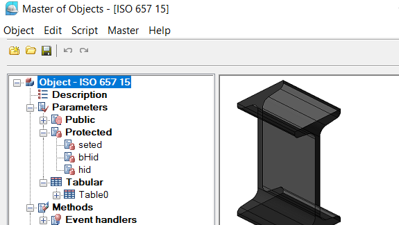 Create custom parametric objects